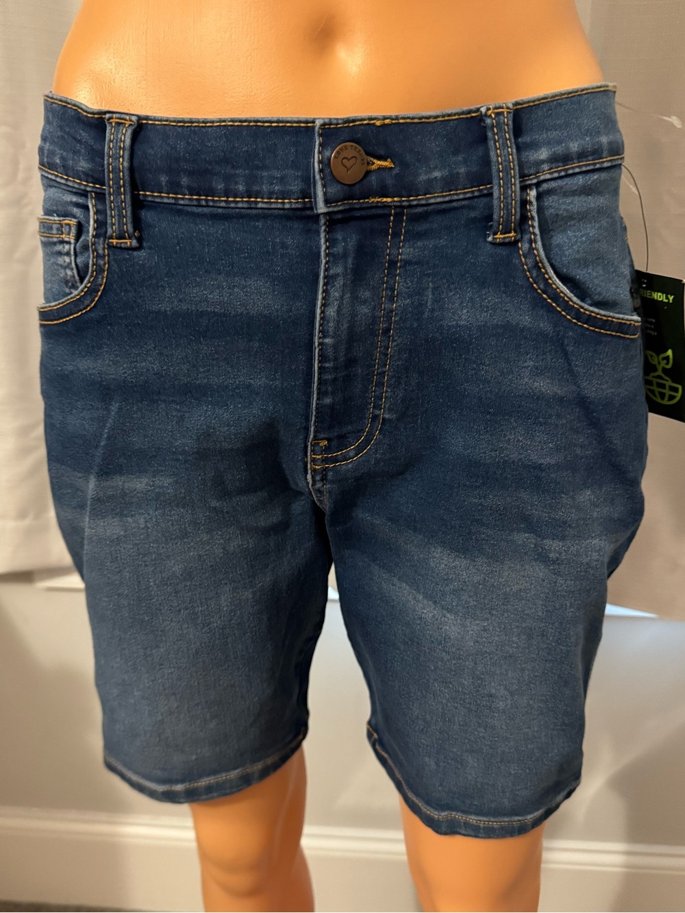 Great Love Trends size L blue denim jean Bermuda shorts women new